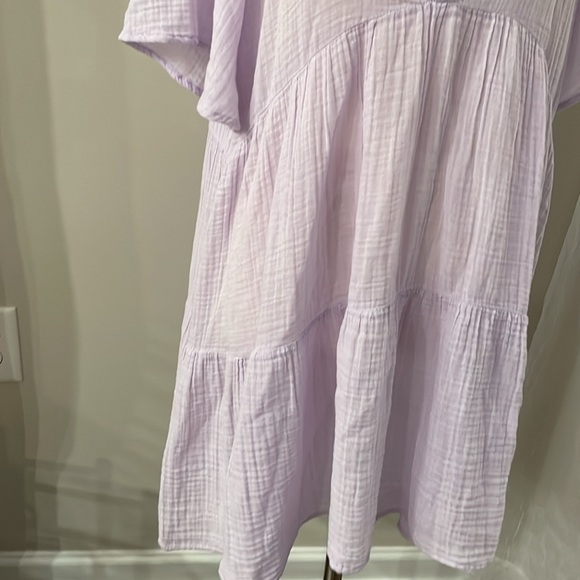 Anthropologie The Kallie Flowy Tunic Dress lavender - Picture 4 of 7